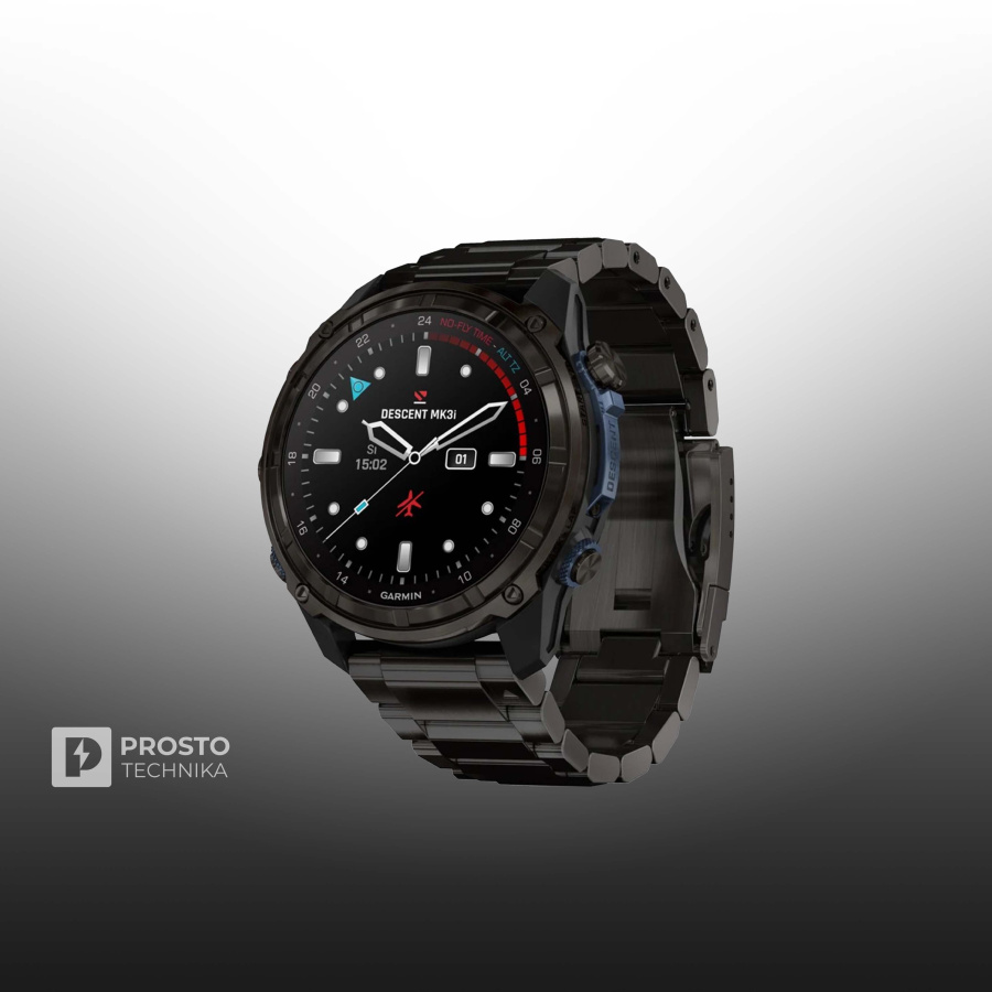Умные часы Garmin Descent MK3i - 51 мм карбоново-серые DLC титановые с DLC титановым ремешком 010-02752-14